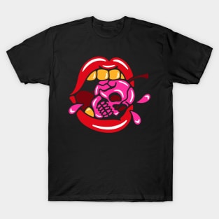 Mouth skull cherry T-Shirt